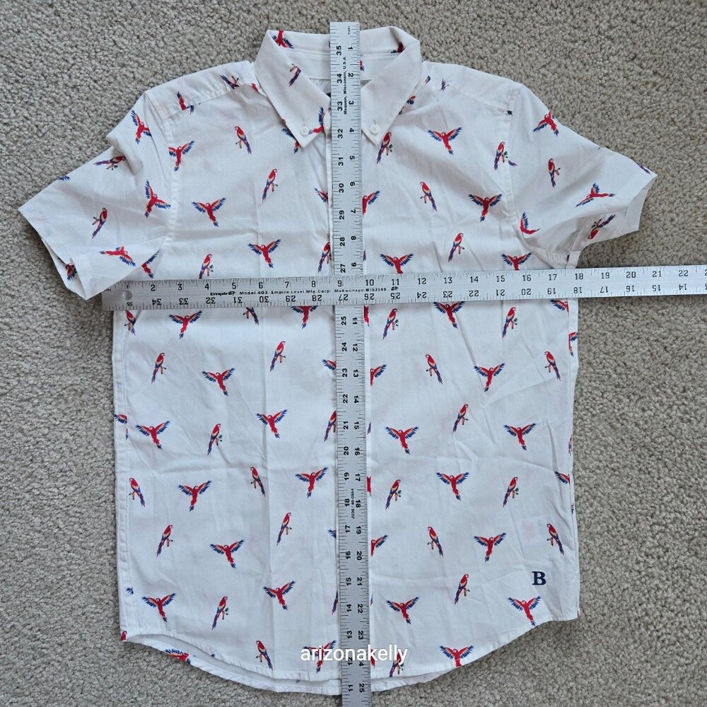 NWT Brooks Brothers Cotton Button Down Shirt Kids OR Petite Woman Parrots Bird - Picture 4 of 9